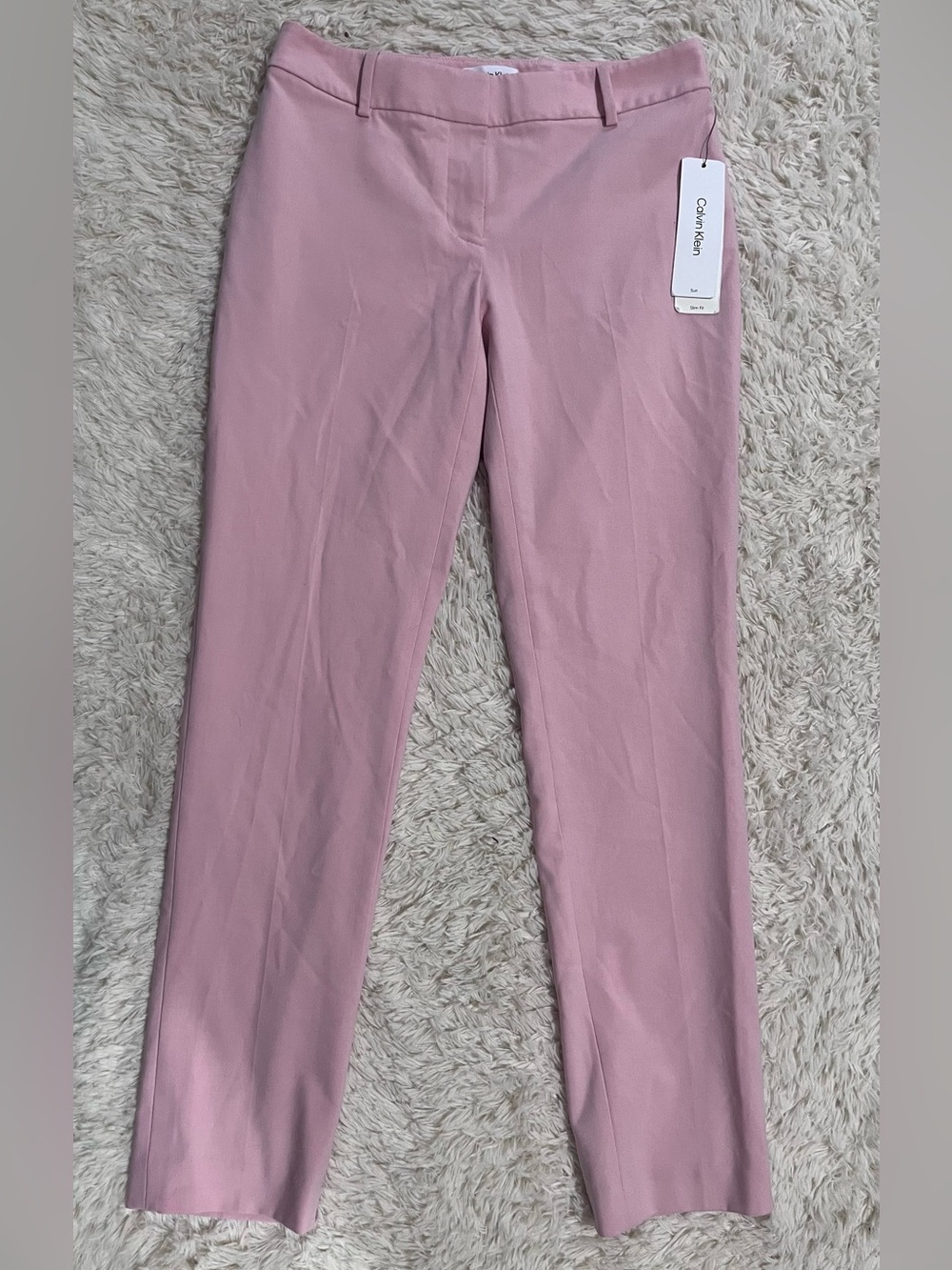 Calvin Klein Light Pink Straight-Leg Women's Pants